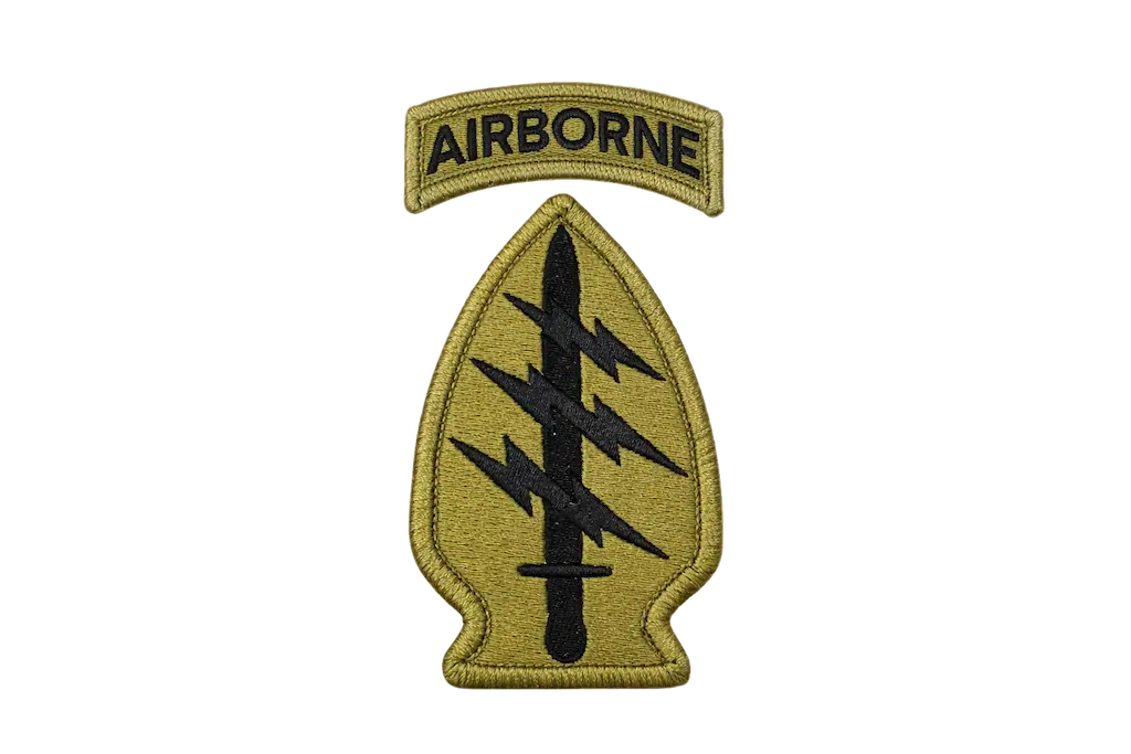 Airborne special forces embroidered military patch with dagger and lightning bolts