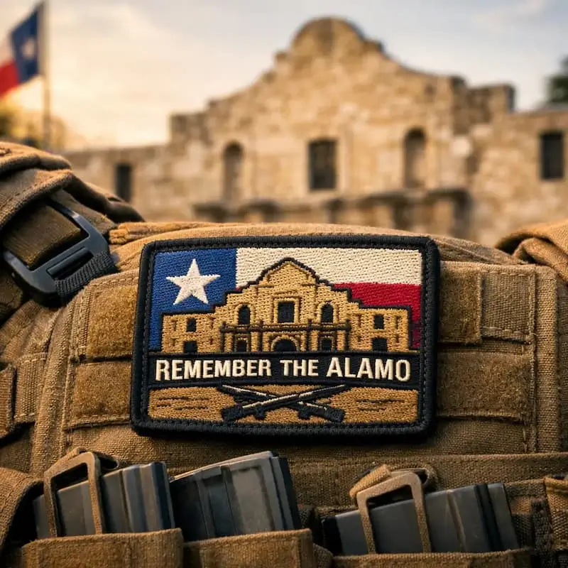 Custom Patches San Antonio - Embroidered Alamo Patch