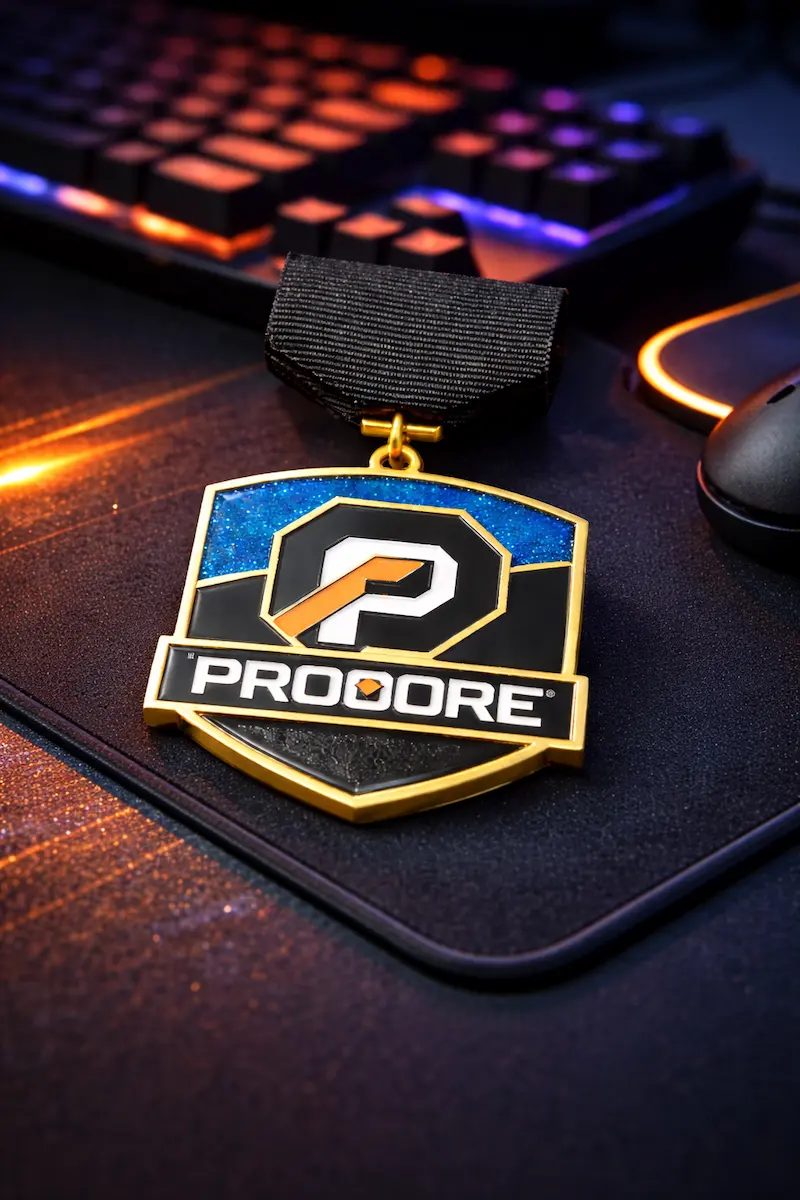 Corporate logo fiesta medal with precise colors