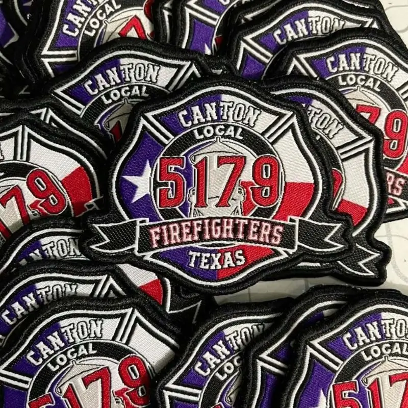 Custom embroidered firefighter uniform patches